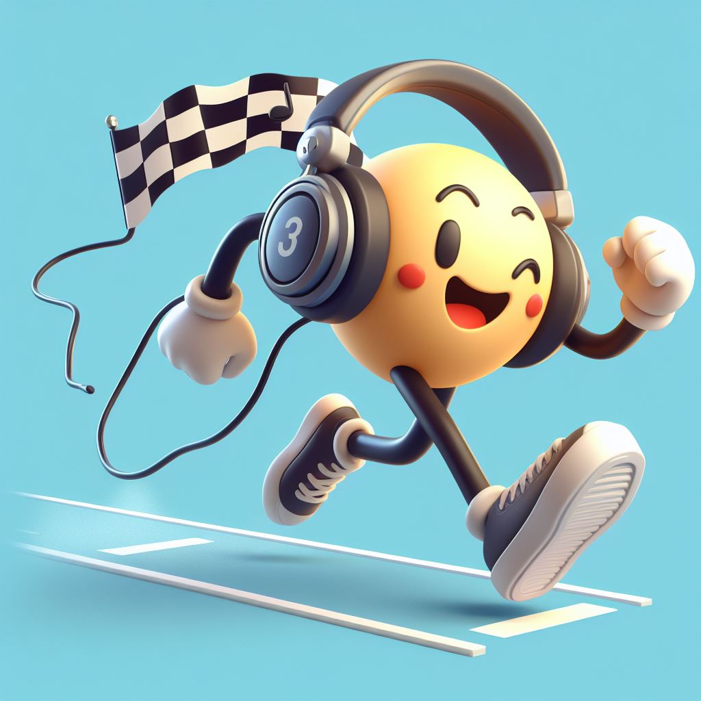 Animated character running